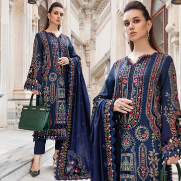 *Dhanak+Velvet Front Fully Heavy Embroidered*